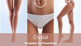  Presentation with body fat - Audience pleasing PPT theme consisting of fit-young-and-beautiful-female backdrop and a coral colored foreground