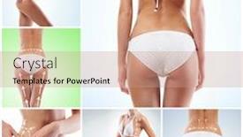  Presentation with body fat - Cool new presentation theme with fit-young-and-beautiful-female backdrop and a coral colored foreground