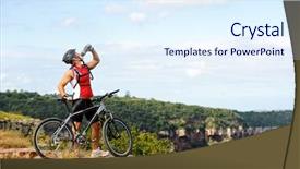  Presentation with young man wearing a hat - Presentation consisting of fit-young-man-enjoys background and a sky blue colored foreground