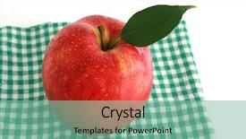  Presentation with red and white abstract - Slides enhanced with fitnes - red apple on white background background and a  colored foreground