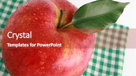  Presentation with red white blue confetti - Amazing theme having fitnes - red apple on white background backdrop and a  colored foreground