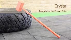  Presentation with tyre - Cool new slides with fitnes hummer and truck tyre backdrop and a cream colored foreground