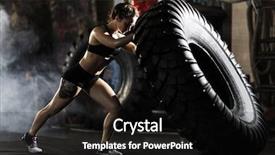  Presentation with gym - PPT layouts featuring fitness - flipping in gym background and a black colored foreground