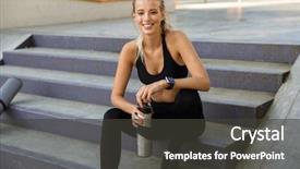  Presentation with water sports - PPT layouts with fitness - image of amazing young sports background and a dark gray colored foreground