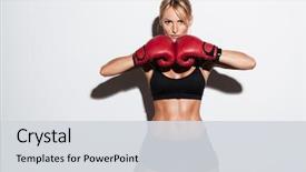  Presentation with boxing - Beautiful PPT layouts featuring fitness - portrait of a confident young backdrop and a light gray colored foreground