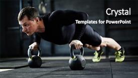  Presentation with fitness - Amazing slides having fitness - pushing up backdrop and a dark gray colored foreground