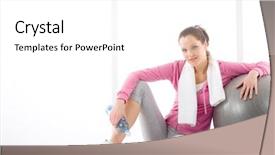  Presentation with water bottle - Amazing slides having fitness - woman relax with water backdrop and a white colored foreground