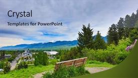  Presentation with bozeman - Slides featuring fitness activities there are picturesque background and a light blue colored foreground