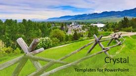  Presentation with bozeman - Cool new presentation theme with fitness activities there are picturesque backdrop and a gold colored foreground