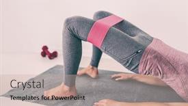  Presentation with resistance - Audience pleasing slides consisting of fitness-at-home-resistance-elastic backdrop and a soft green colored foreground