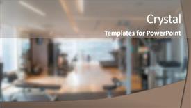  Presentation with blur - Presentation design with fitness center with traineger equipment background and a gray colored foreground