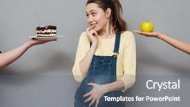  Presentation with pregnant woman - Amazing theme having fitness chocolate - portrait of a young confused backdrop and a gray colored foreground