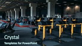  Presentation with nobody - Theme consisting of fitness club interior gym nobody background and a tawny brown colored foreground