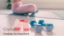  Presentation with resistance - Slide set featuring fitness-equipement-for-strength-training background and a lemonade colored foreground