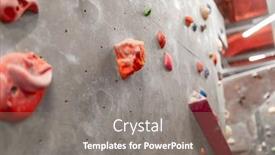  Presentation with climbing - Slide set featuring fitness-extreme-sport-and-bouldering background and a gray colored foreground