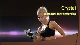  Presentation with healthcare - Cool new slides with fitness-healthcare-and-dieting-concept backdrop and a wine colored foreground