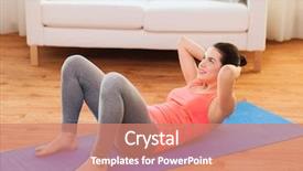  Presentation with teenage girl - Amazing presentation design having fitness home and diet concept backdrop and a coral colored foreground