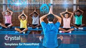  Presentation with school kids - Cool new theme with school kids and teacher backdrop and a ocean colored foreground