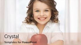  Presentation with fitness - PPT theme enhanced with fitness kids - picture of beautiful girl background and a coral colored foreground