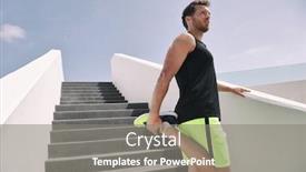  Presentation with cardio - PPT layouts featuring fitness-man-runner-getting-ready background and a gray colored foreground