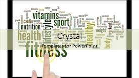  Presentation with abstract health - Beautiful theme featuring medicalsport - concept or conceptual abstract word backdrop and a soft green colored foreground