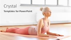  Presentation with young healthy people - Cool new slide set with fitness-people-and-healthy-lifestyle backdrop and a white colored foreground