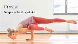  Presentation with young healthy people - Slide deck featuring fitness-people-and-healthy-lifestyle background and a white colored foreground