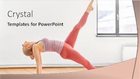  Presentation with young healthy people - Amazing slide deck having fitness-people-and-healthy-lifestyle backdrop and a white colored foreground