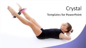  Presentation with pilates - Beautiful PPT theme featuring fitness pilates yoga ring kid girl exercise workout on white background backdrop and a white colored foreground