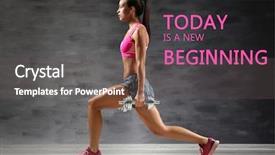  Presentation with new beginning - Theme having fitness quotes text today is background and a gray colored foreground