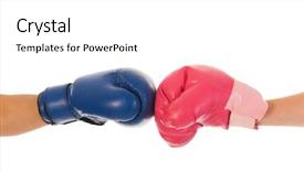  Presentation with isolated paw prints over white - Slide set enhanced with fitness relation - boxing couple isolated over white background and a white colored foreground