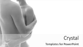  Presentation with sexy - Cool new presentation theme with fitness relation - young sexy couple isolated backdrop and a white colored foreground