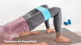  Presentation with resistance - Presentation theme featuring thighs - booty band circle hip background and a coral colored foreground