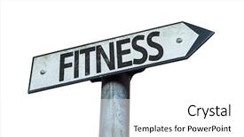 Presentation with fitness - Presentation theme with gym marketing - fitness sign isolated on white background and a white colored foreground