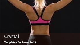  Presentation with flexing - Slide set featuring fitness-sport-and-diet-concept background and a wine colored foreground