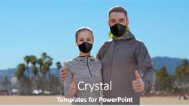 Presentation with virus disease - Cool new PPT layouts with fitness-sport-and-health-concept backdrop and a gray colored foreground