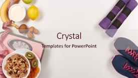  Presentation with food sport - Amazing slide deck having fitness sport and healthy lifestyle backdrop and a lemonade colored foreground