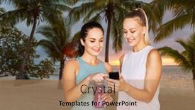  Presentation with female sport - Amazing theme having fitness-sport-and-healthy-lifestyle backdrop and a coral colored foreground