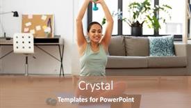  Presentation with healthy lifestyle - Colorful PPT layouts enhanced with fitness-sport-and-healthy-lifestyle backdrop and a coral colored foreground