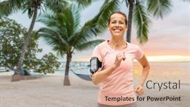  Presentation with polynesia - Beautiful presentation design featuring fitness-sport-and-healthy-lifestyle backdrop and a coral colored foreground