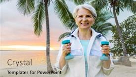  Presentation with polynesia - Audience pleasing presentation design consisting of fitness-sport-and-healthy-lifestyle backdrop and a lemonade colored foreground