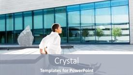  Presentation with healthy lifestyle - Colorful presentation design enhanced with fitness-sport-and-healthy-lifestyle backdrop and a gray colored foreground