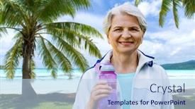  Presentation with polynesia - Amazing presentation theme having fitness-sport-and-healthy-lifestyle backdrop and a light blue colored foreground