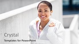  Presentation with upstairs - PPT theme consisting of fitness-sport-and-healthy-lifestyle background and a light gray colored foreground