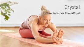  Presentation with forward - PPT theme with fitness-sport-and-healthy-lifestyle background and a white colored foreground