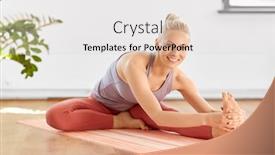  Presentation with healthy lifestyle - Audience pleasing presentation design consisting of fitness-sport-and-healthy-lifestyle backdrop and a light gray colored foreground