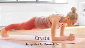  Presentation with healthy lifestyle - Audience pleasing presentation theme consisting of fitness-sport-and-healthy-lifestyle backdrop and a lemonade colored foreground