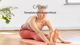  Presentation with forward - Cool new slide deck with fitness-sport-and-healthy-lifestyle backdrop and a light gray colored foreground