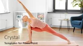  Presentation with healthy lifestyle - PPT layouts having fitness-sport-and-healthy-lifestyle background and a lemonade colored foreground