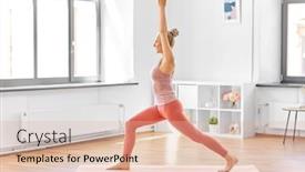  Presentation with warrior woman - PPT layouts with fitness-sport-and-healthy-lifestyle background and a lemonade colored foreground